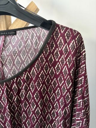 Vestido Zara estampado rombos