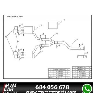 Sistema de escape deportivo completo para BMW Seri