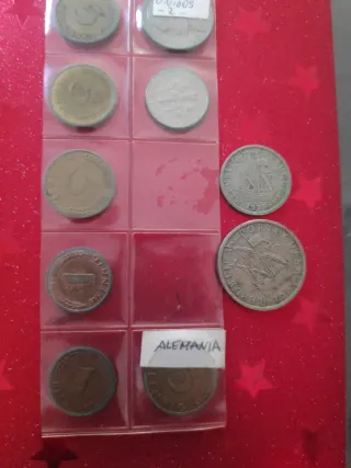 16 Monedas: 9 Alemania, 3 Holanda, 2 USA,2 Portuga