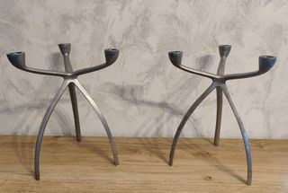 Coppia Candelabri Vintage De Bijenkorf