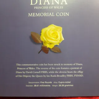 Moneta commemorativa Diana Principessa del Galles