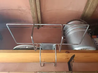 Soporte metálico cromado