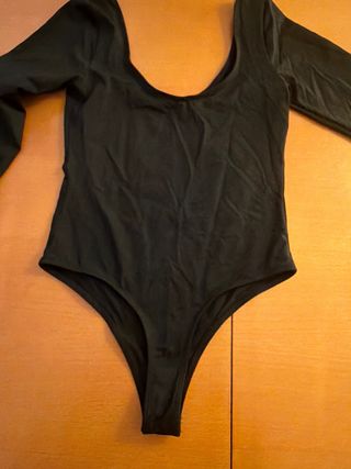 Body Bershka manga larga negro