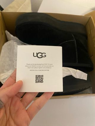 Botas UGG de ante con plataforma negras talla 39
