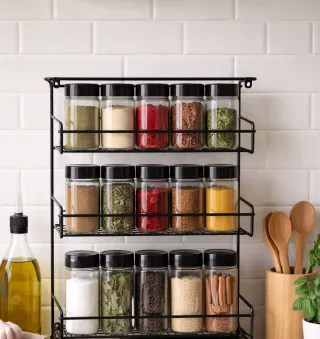 Estantería para Especias Negra