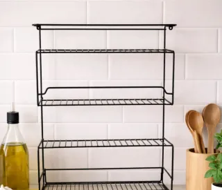 Estantería para Especias Negra