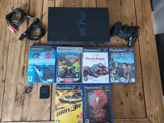 Consola PlayStation 2 Negra + 6 Juegos