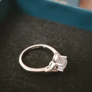 Anillo Plata 925 Piedra Azul Ópalo