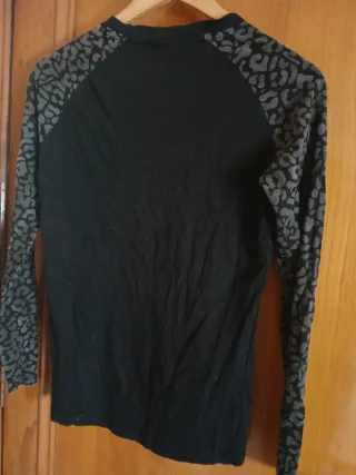 Camiseta Fila manga larga negra y gris