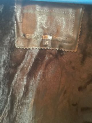 Cazadora Cuero Vintage Negra