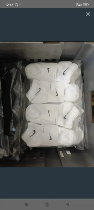 Calcetines tobilleros Nike blancos talla única