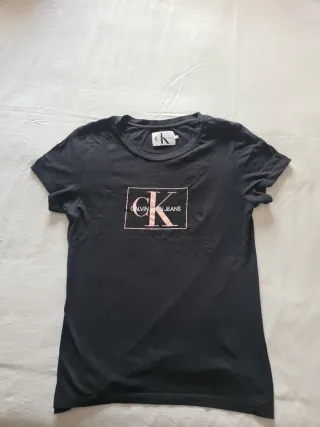 Camiseta Calvin Klein Mujer Talla L Negra