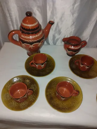 Juego de café de cerámica 17 piezas