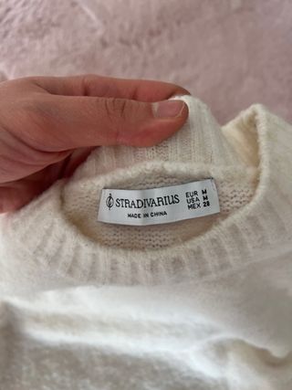 Jersey grueso blanco Stradivarius