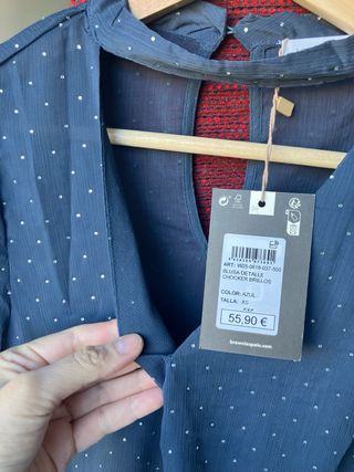 Blusa Brownie lentejuelas azul Talla XS