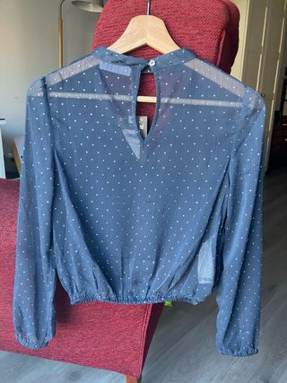 Blusa Brownie lentejuelas azul Talla XS