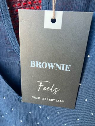 Blusa Brownie lentejuelas azul Talla XS