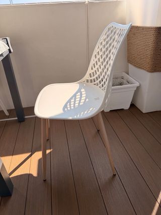 2 Sillas Terraza Plástico y hierro