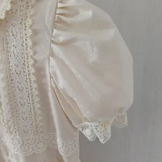 Vestido de ceremonia niña beige