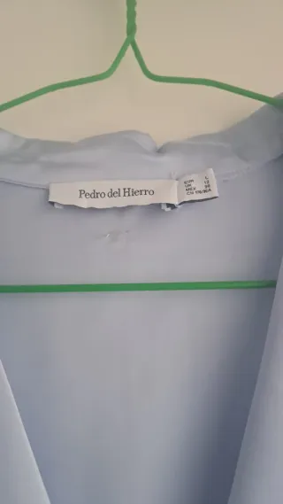 Camisa satinada Pedro del Hierro azul claro