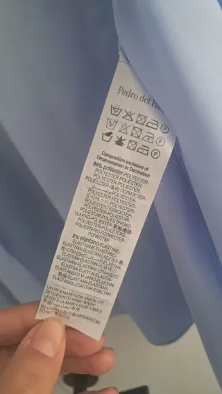 Camisa satinada Pedro del Hierro azul claro