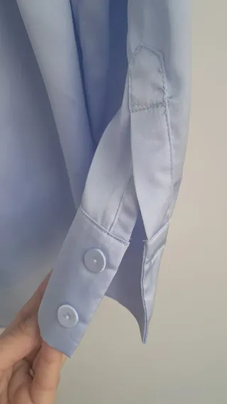 Camisa satinada Pedro del Hierro azul claro