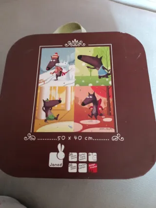 Puzzle infantil caja 4 lobos