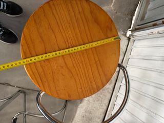 Sgabelli alti in metallo e legno vintage