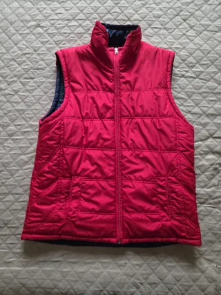 Gilet impermeabile reversibile blu/rosso
