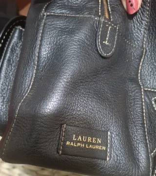 Mochila Ralph Lauren Negra Piel