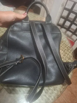 Mochila Ralph Lauren Negra Piel