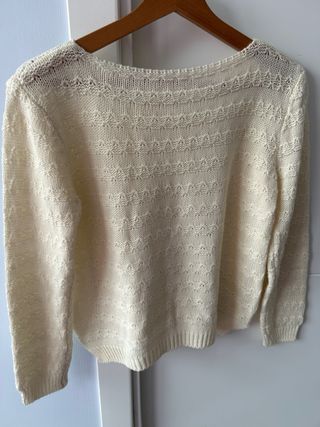 Jersey de punto blanco