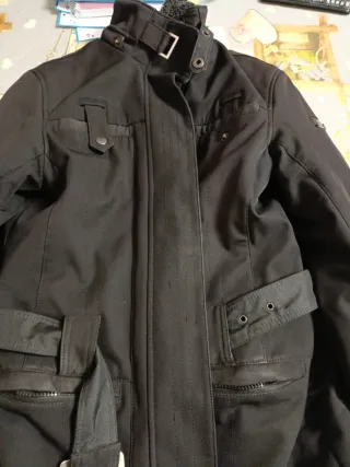 Chaqueta de moto negra