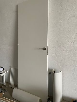 Puerta interior madera blanca