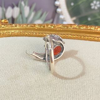 Anillo Plata Granate Natural Dragón