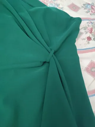 Vestido midi verde fiesta