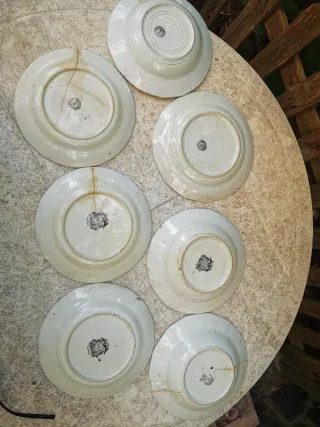 Lote Platos Antiguos La Cartuja de Sevilla