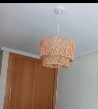 Lámpara de techo Sklum ratán