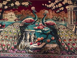 Tapiz Decorativo Vintage Pavos Reales