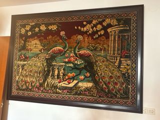 Tapiz Decorativo Vintage Pavos Reales