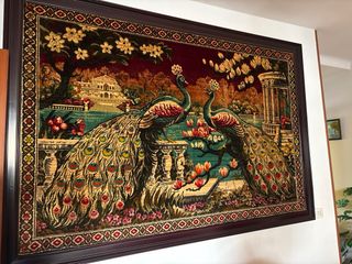 Tapiz Decorativo Vintage Pavos Reales