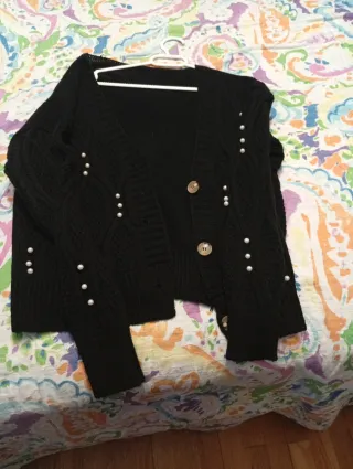 Vestido largo estampado blanco y negro