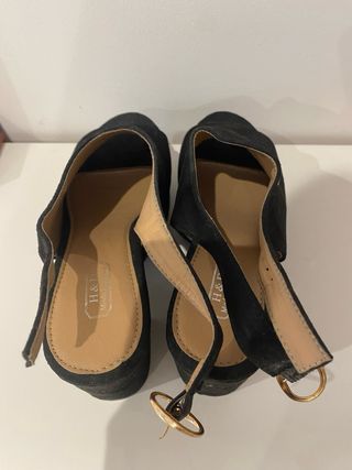 Zapatos de tacón negros plataforma