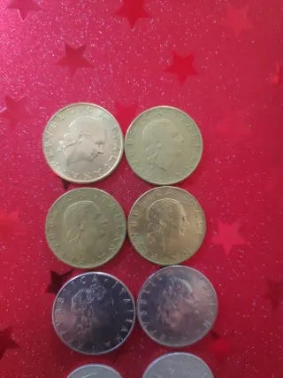 8 Monedas Liras Italianas Varias
