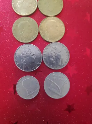 8 Monedas Liras Italianas Varias