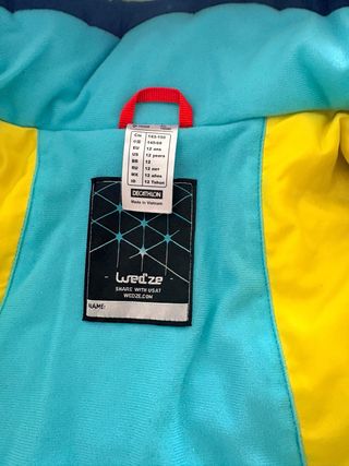 Chaqueta Esquí Unisex Talla 12 Años