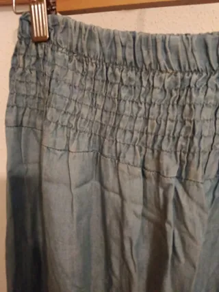 Falda larga vaquera fluida