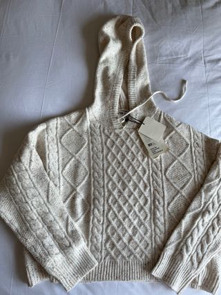 Jersey Green Coast con capucha beige nuevo