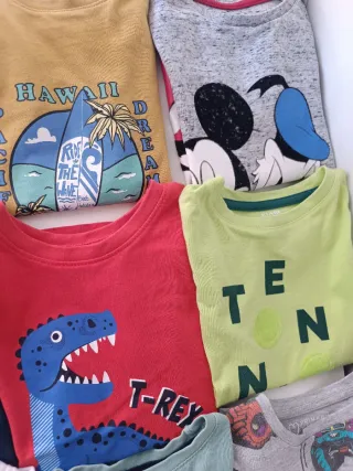 Lote 9 camisetas niño 3/4 años