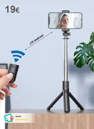 Palo Selfie + Trípode + Mando Bluetooth